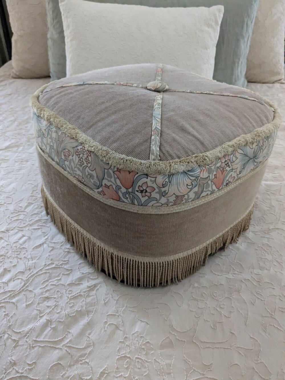 Vintage William Morris Foot Stool Pouffe